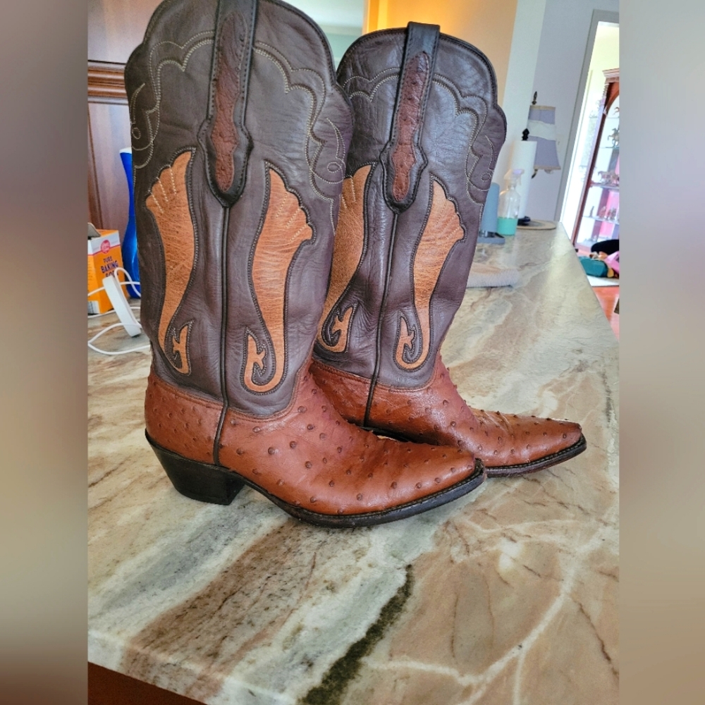 Black Jack Womens Ostrich Boots 7B